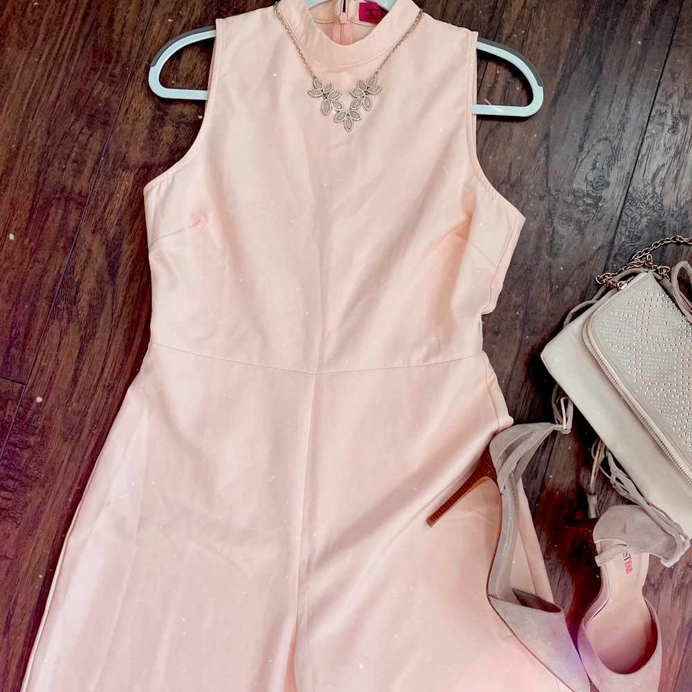Boohoo High-Neck Crop Jumpsuit